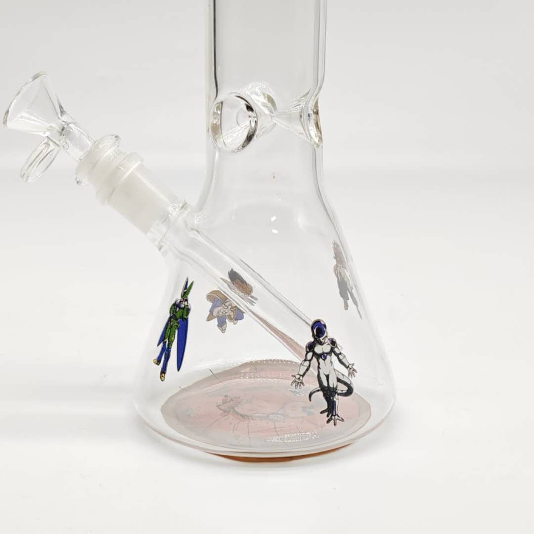 12" 44mm Tube 4mm Cartoon Design Beaker Bong