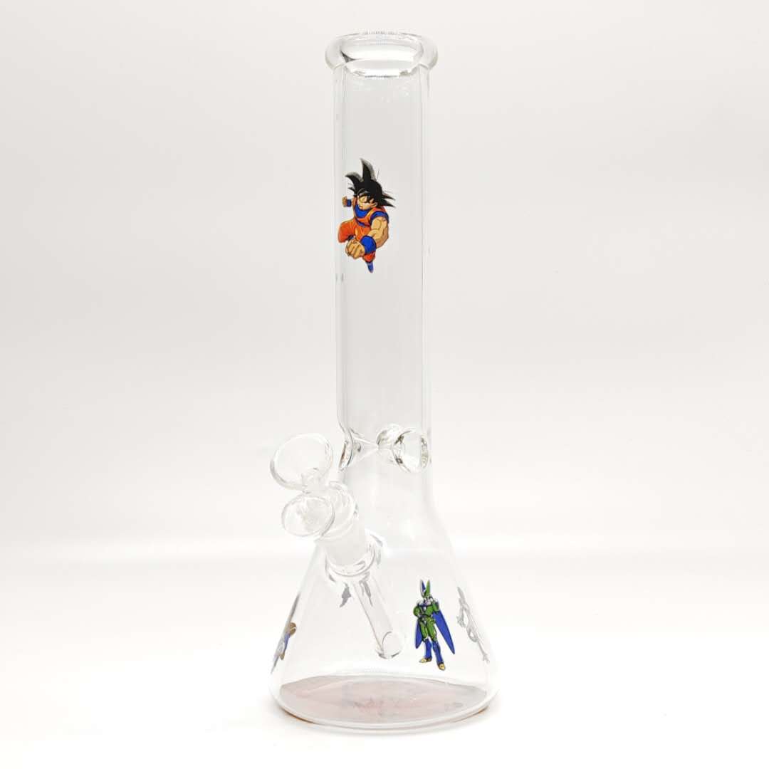 12" 44mm Tube 4mm Cartoon Design Beaker Bong