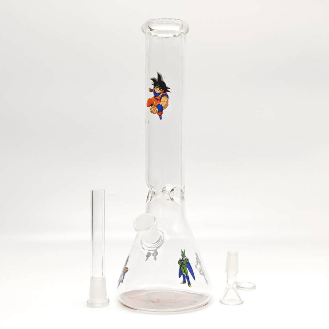 12" 44mm Tube 4mm Cartoon Design Beaker Bong