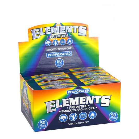 ELEMENTS | Rainbow Prism Perforated Tips-Box of 50
