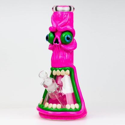 12.5"  Resin 3D artwork 7mm glass beaker water bong [TS103]