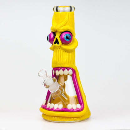 12.5"  Resin 3D artwork 7mm glass beaker water bong [TS103]