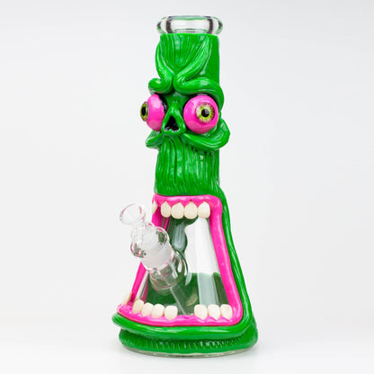 12.5"  Resin 3D artwork 7mm glass beaker water bong [TS103]