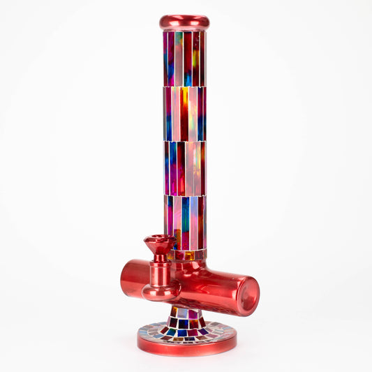 15.5" Mosaic 7mm glass bong with inline diffuser and tree arm percolator [MSAK-11]