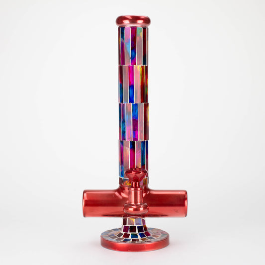 15.5" Mosaic 7mm glass bong with inline diffuser and tree arm percolator [MSAK-11]