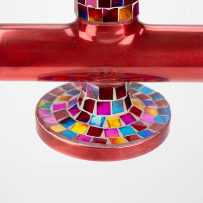 15.5" Mosaic 7mm glass bong with inline diffuser and tree arm percolator [MSAK-11]