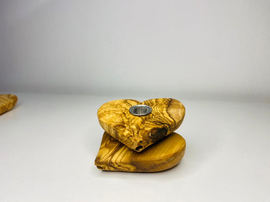 VOW | Olive Wood Heart Pipe