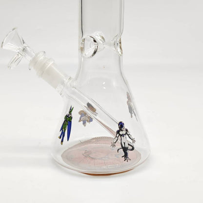 12"  44mm Tube 4mm Cartoon Design Beaker Bong
