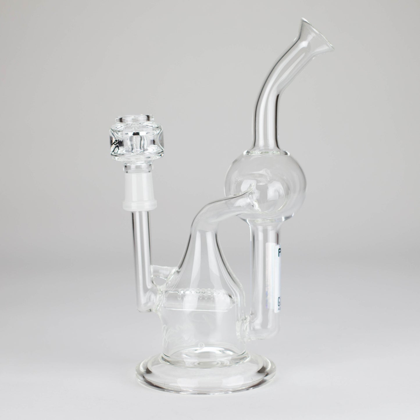 Pure Glass | 8" Infinity Recycler 2 - Flower and Dab