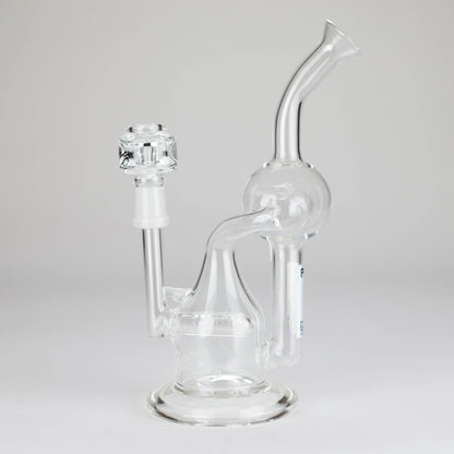 Pure Glass | 8" Infinity Recycler 2 - Flower and Dab