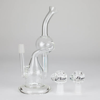 Pure Glass | 8" Infinity Recycler 2 - Flower and Dab
