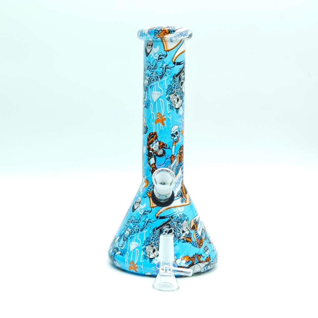 10" 5mm Hydrographic Cartoon Beaker-Assorted Design