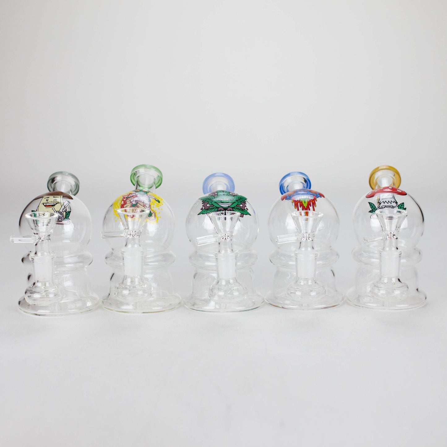 6.5″ Cartoon Print Glass Bong [F230829-3]
