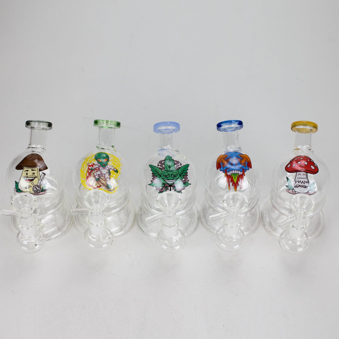 6.5″ Cartoon Print Glass Bong [F230829-3]