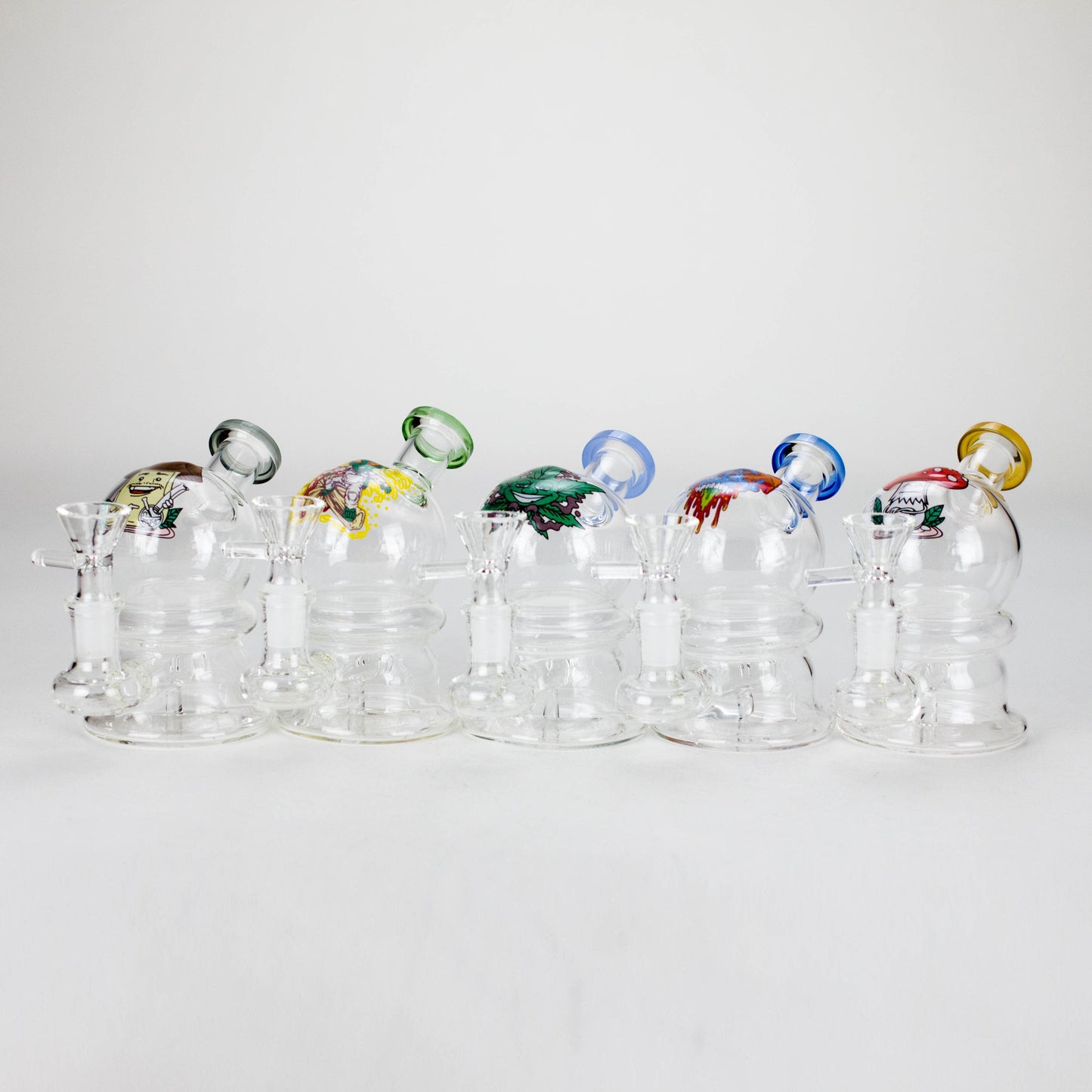 6.5″ Cartoon Print Glass Bong [F230829-3]