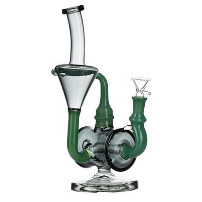 11″ Jade Green Tecycler Glass Bong [C8034]