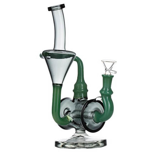 11″ Jade Green Tecycler Glass Bong [C8034]