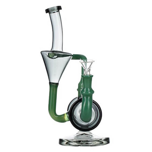 11″ Jade Green Tecycler Glass Bong [C8034]