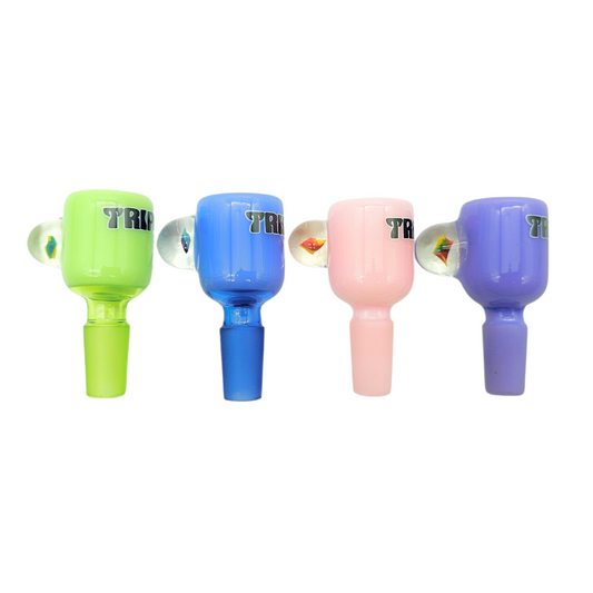Trippy Glass Bong Bowl with Flower Implosion – Assorted Colours