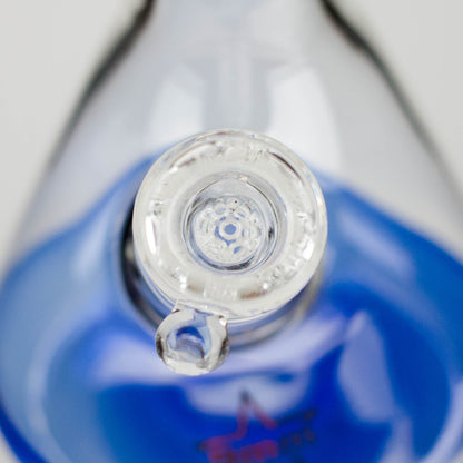 Genie | 24" 12-Arm 9mm Colored Bottom Glass Water Bong [F7-004-1]