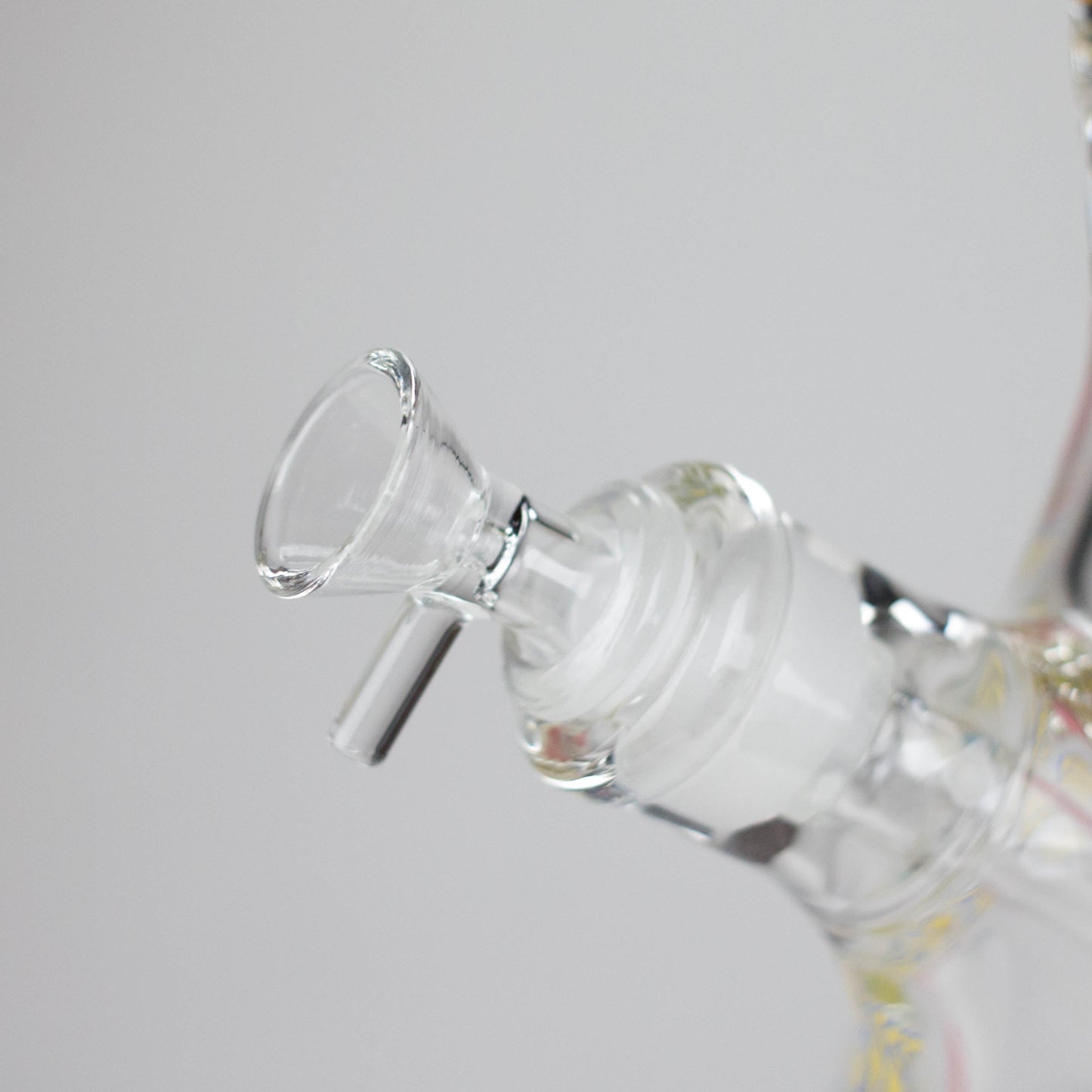 14" PK Cartoon Glow In The Dark 9mm Glass Bong [PIP863]