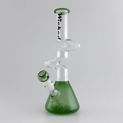 Wicked | Zig-Zag 12" 4mm 4 Colours Assorted Glass Beaker Bong