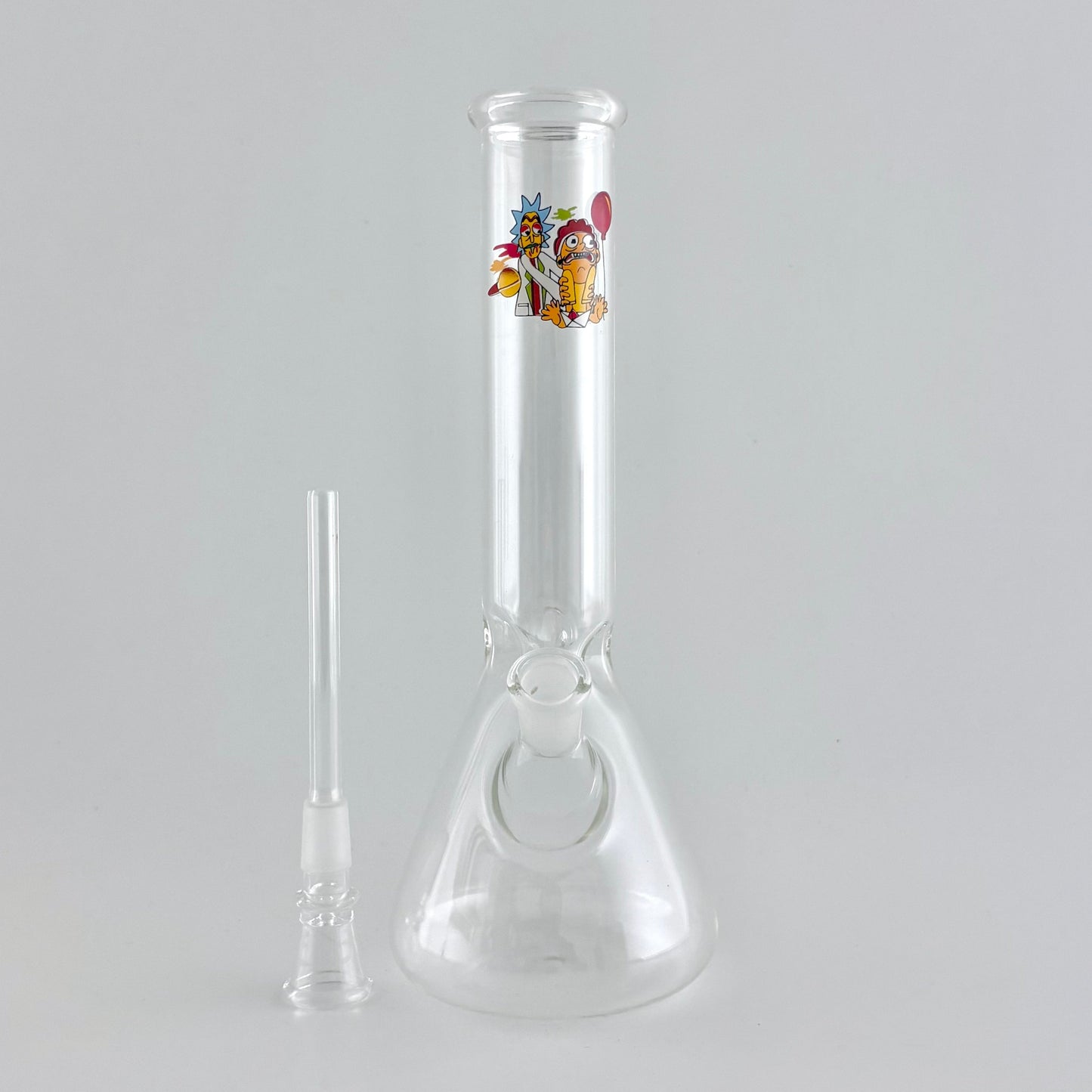 10" Cartoon Glass Beaker Bong