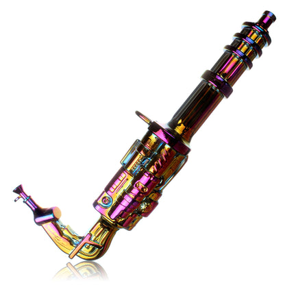 Fortune | 24" Electroplated Gatling Gun Glass Bong with Hardwood Stand