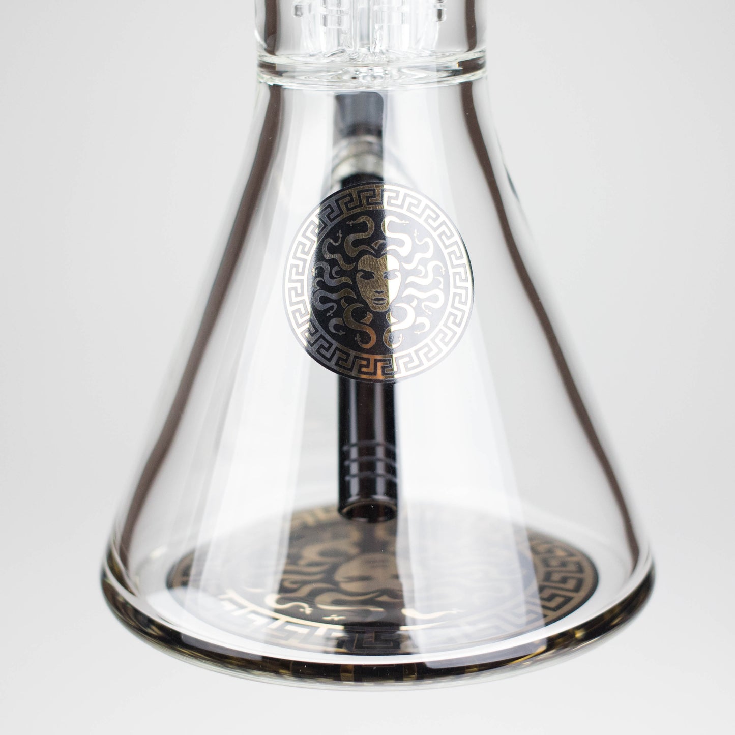 Medusa | 17" 7mm Double Tree Perc Glass Bong with Splash Guard