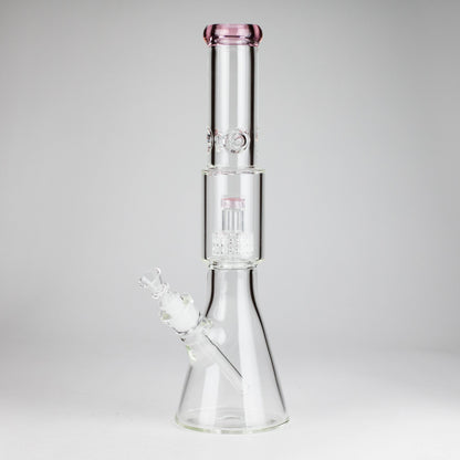 16" 7mm Colored Beaker Bong – Premium Thick Glass with Grid Perc