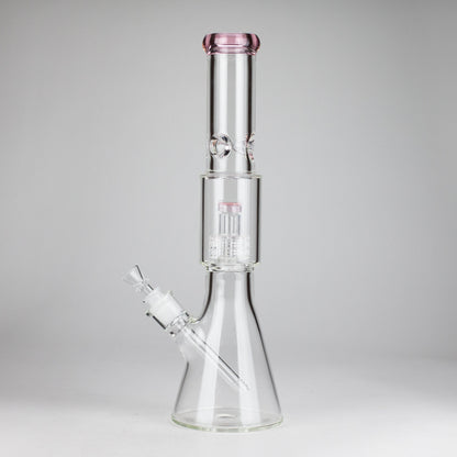 16" 7mm Colored Beaker Bong – Premium Thick Glass with Grid Perc