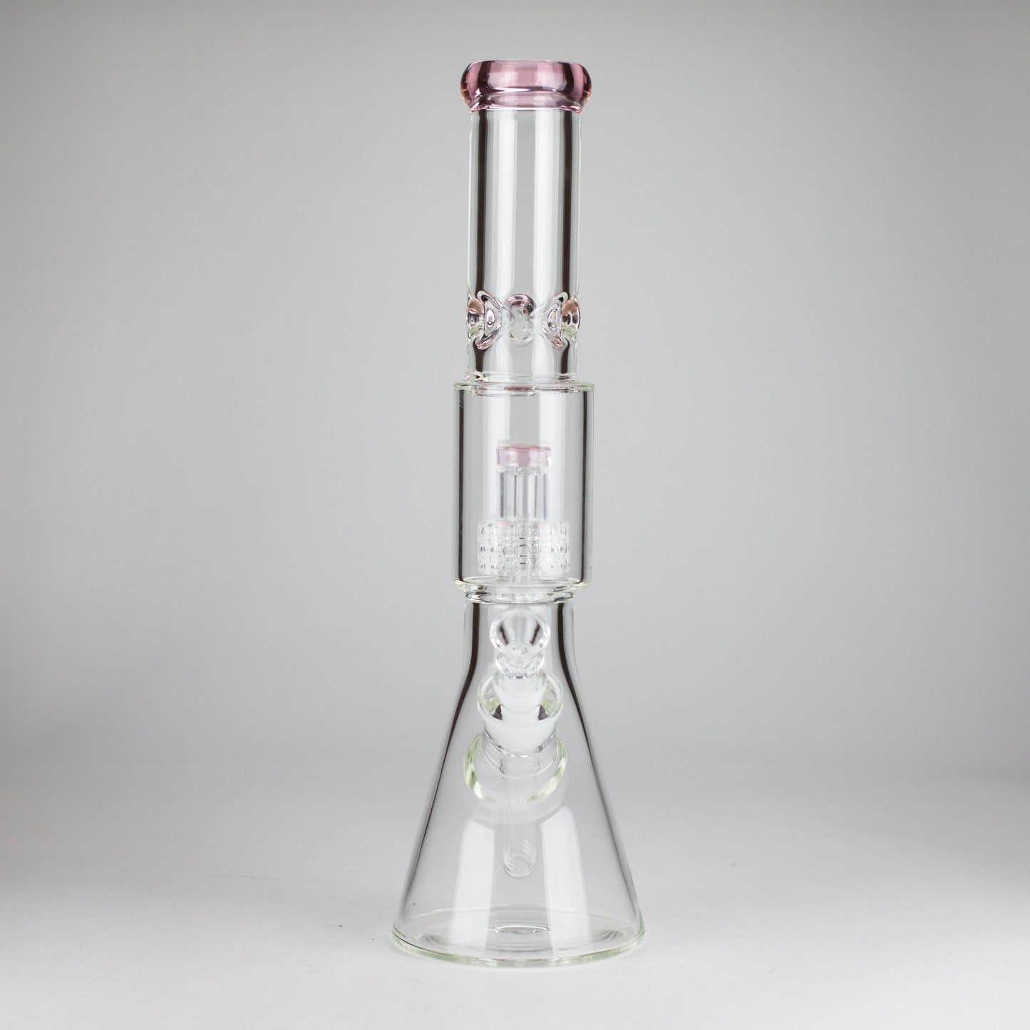 16" 7mm Colored Beaker Bong – Premium Thick Glass with Grid Perc