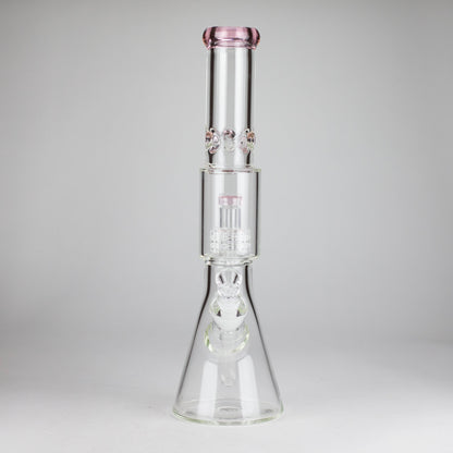 16" 7mm Colored Beaker Bong – Premium Thick Glass with Grid Perc