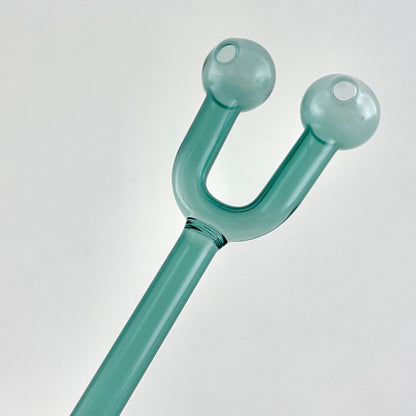6" Double Hole Oil Burner Pipe – Assorted Colors-2CT