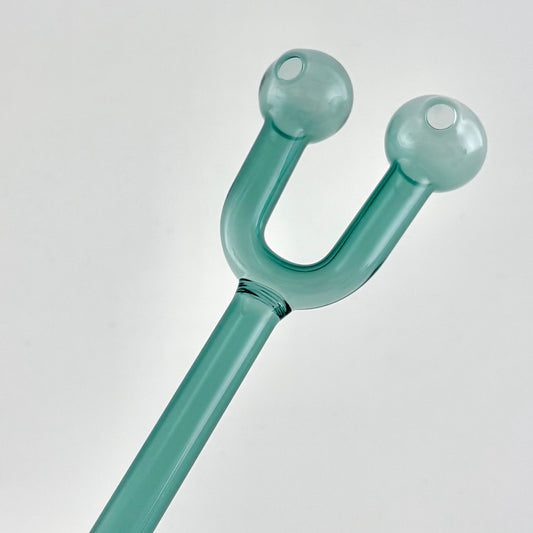 6" Double Hole Oil Burner Pipe – Assorted Colors-2CT