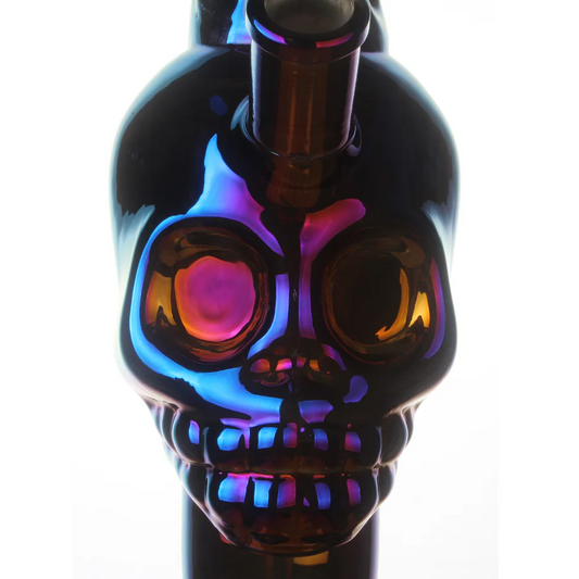 Fortune | 14" 7mm Electroplated Skull Glass Bong