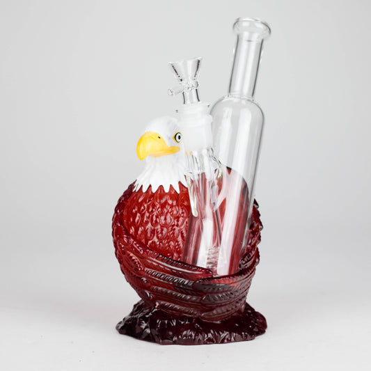 9" Eagle glass water bong