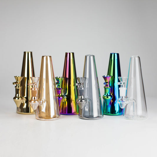 7" Solid Color Electroplate Glass Bong