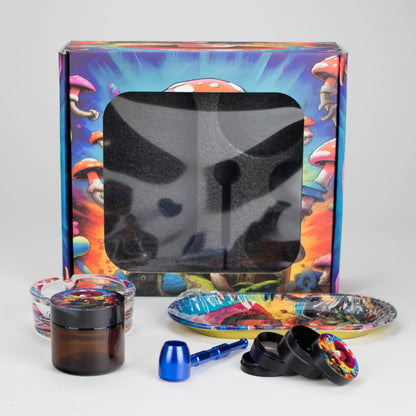 5-in-1 Metal Pipe Smoke Set – Mushroom Design