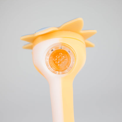 4.5" Cartoon Silicone Hand Pipe with Glass Bowl [H58]
