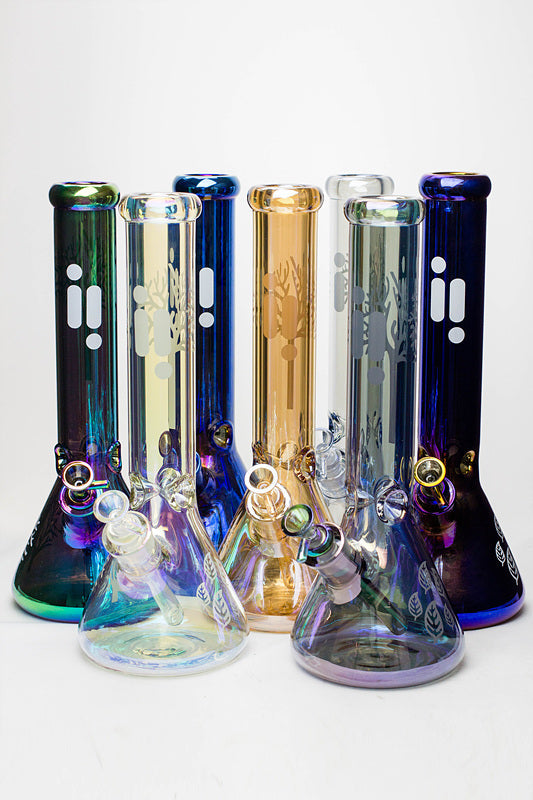 14" Infyniti Tree of life 7 mm metallic glass bong ( GP1588 )