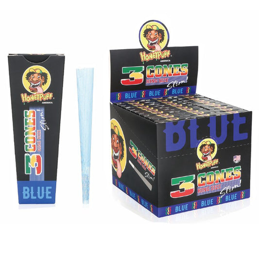 HoneyPuff | Pre-Rolled Cones – Slim Colored Paper (King Size, 20 Packs/Display) [P8203]