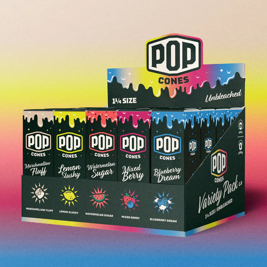 Pop Cones 2.0 | Variety Pack – Unbleached Flavored Cones (25 Pack)