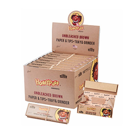 Honey Puff | Rolling Kit – Unbleached Brown King Size Kit (16 Packs/Display)  [P1183-02]